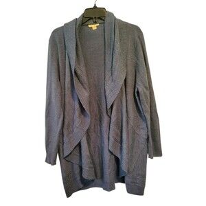 Avenue Blue Drape Front Cardigan Sweater Size 18/20